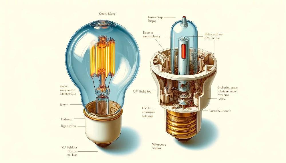 quartz lamp and ultraviolet lamp